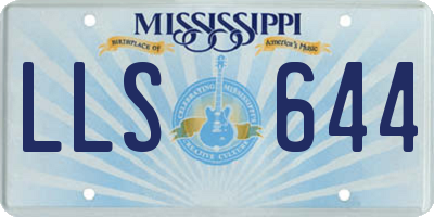 MS license plate LLS644