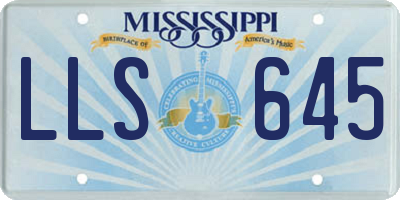 MS license plate LLS645