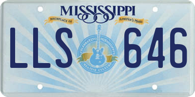 MS license plate LLS646
