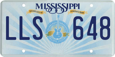 MS license plate LLS648