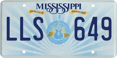 MS license plate LLS649