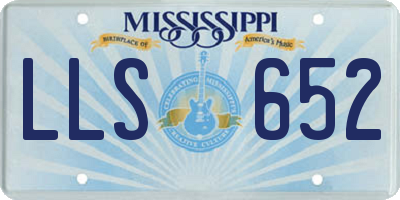 MS license plate LLS652