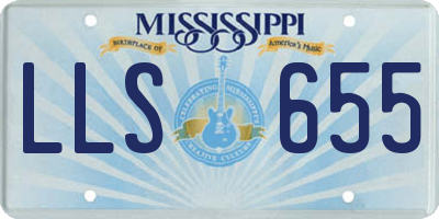 MS license plate LLS655