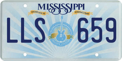 MS license plate LLS659