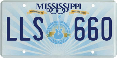 MS license plate LLS660