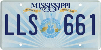 MS license plate LLS661