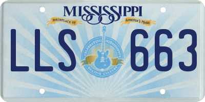 MS license plate LLS663
