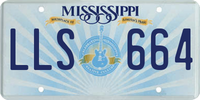 MS license plate LLS664