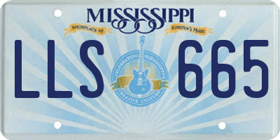 MS license plate LLS665