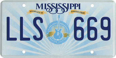 MS license plate LLS669