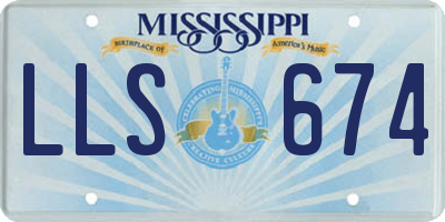 MS license plate LLS674