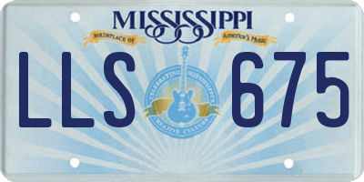 MS license plate LLS675