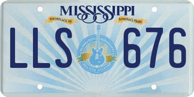 MS license plate LLS676