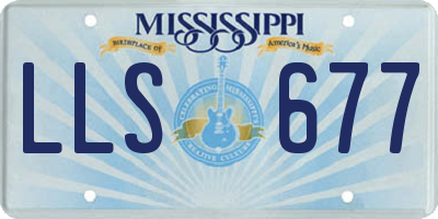 MS license plate LLS677