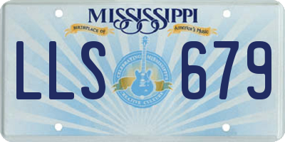 MS license plate LLS679