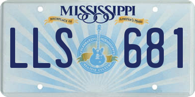 MS license plate LLS681