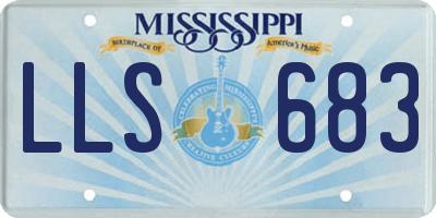 MS license plate LLS683