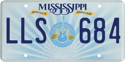 MS license plate LLS684