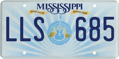 MS license plate LLS685
