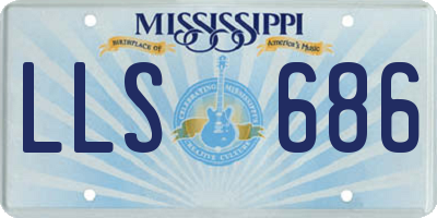 MS license plate LLS686