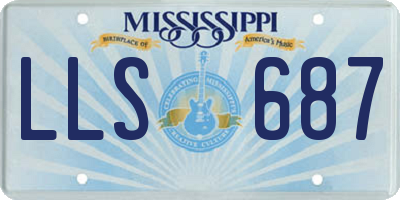 MS license plate LLS687