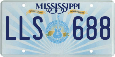 MS license plate LLS688