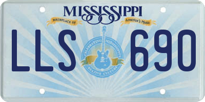 MS license plate LLS690