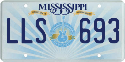 MS license plate LLS693