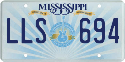MS license plate LLS694