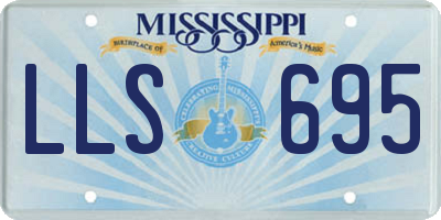MS license plate LLS695