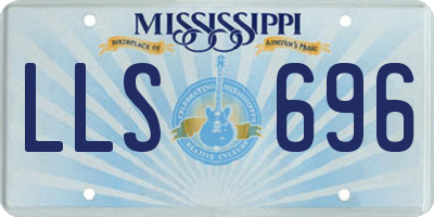 MS license plate LLS696