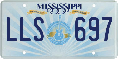 MS license plate LLS697