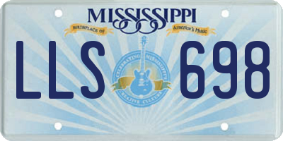 MS license plate LLS698