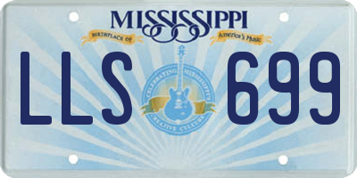 MS license plate LLS699