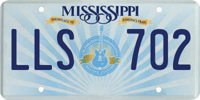 MS license plate LLS702