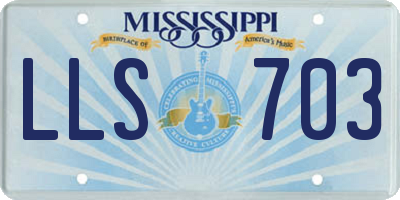 MS license plate LLS703