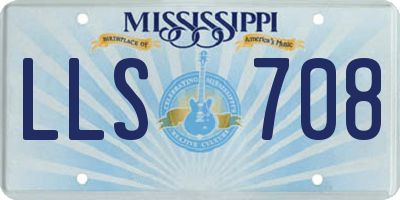 MS license plate LLS708
