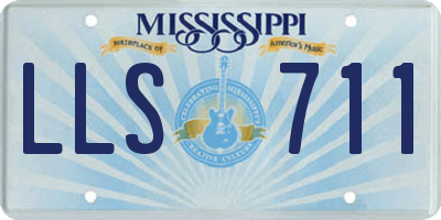 MS license plate LLS711