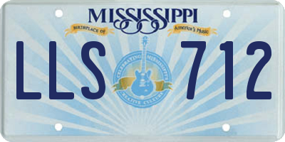 MS license plate LLS712