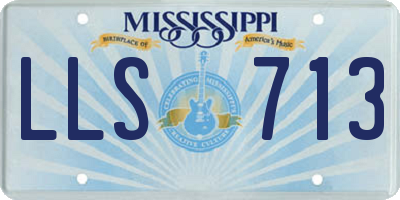 MS license plate LLS713