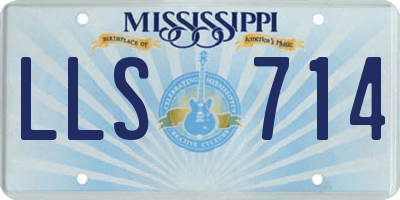 MS license plate LLS714