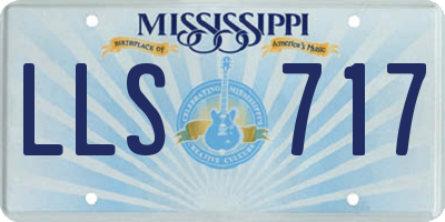 MS license plate LLS717