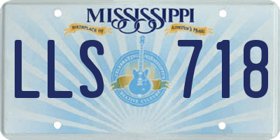 MS license plate LLS718