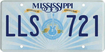 MS license plate LLS721