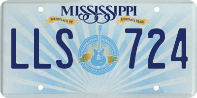 MS license plate LLS724