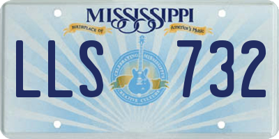 MS license plate LLS732