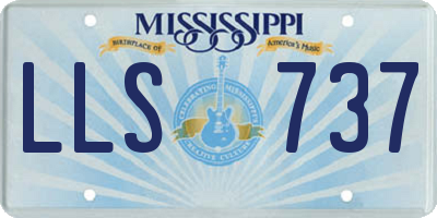 MS license plate LLS737