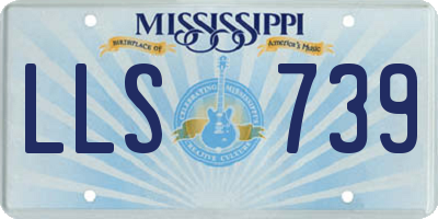 MS license plate LLS739