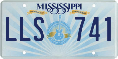 MS license plate LLS741