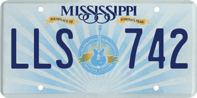 MS license plate LLS742
